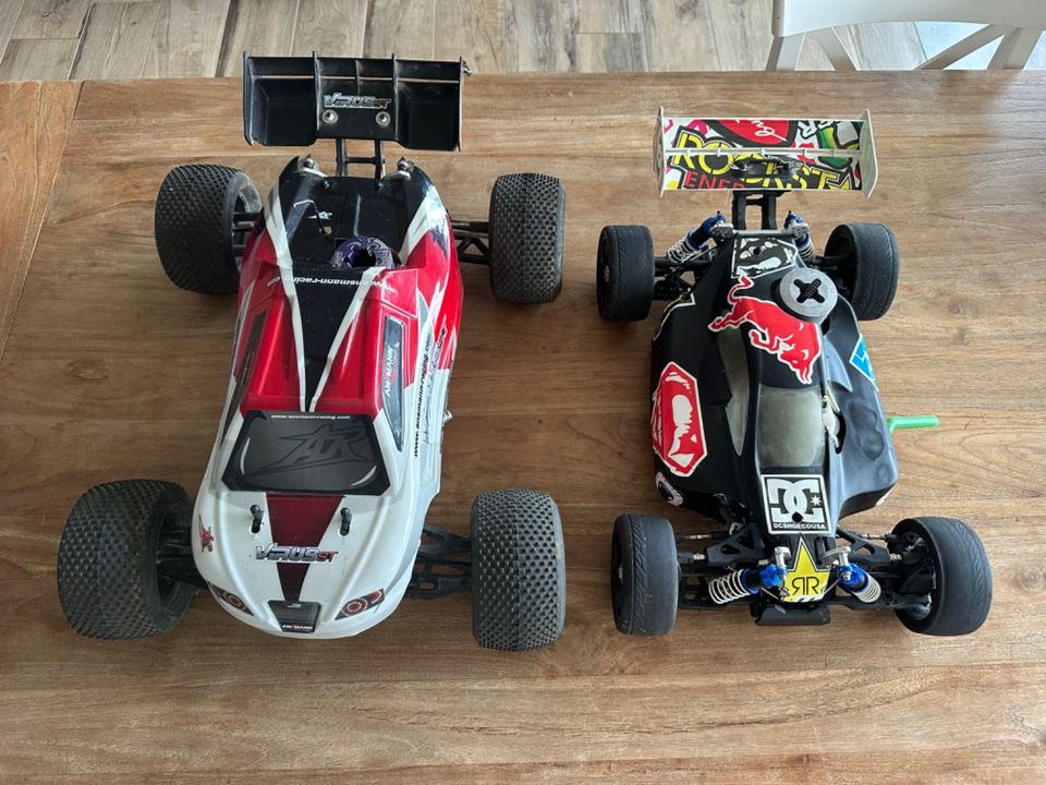 2x Rc verbrenner Modelauto mit viel Zubehör Ferngesteuerte Autos in Leimen