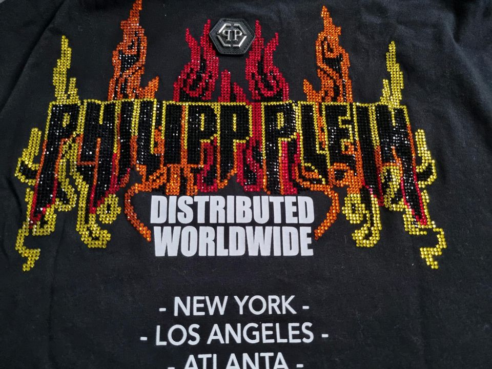 PHILIPP PLEIN SHIRT ROUND NECK SS FLAME / XXL / NEU / in Ober-Mörlen