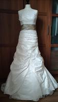 Vintage Brautkleid Hochzeitskleid beige Gr. 38, Halloween? Bayern - Oettingen in Bayern Vorschau