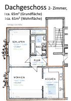 61m² 2-Zi-Wohnung Traunreut mit großer Wohnküche und Bad Bayern - Traunreut Vorschau