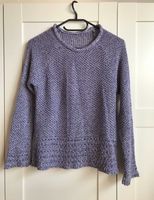 Damen Pullover mit Lochmuster lila/weiß Nordrhein-Westfalen - Wipperfürth Vorschau