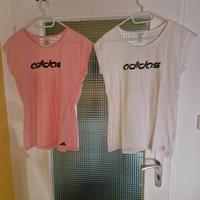 2 Adidas T-Shirts Gr. 40 weiß/rosa Hessen - Taunusstein Vorschau