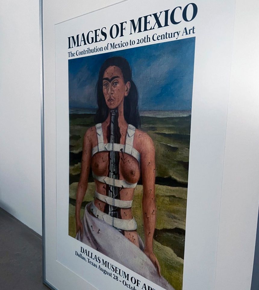 Bilderrahmen mit Frida Kahlo Poster Bild Rahmen Plakat Aluminium in Berlin