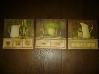 3 Bilder Leinwand auf Holzrahmen f. Küche, grün braun beige Deko Nordrhein-Westfalen - Kaarst Vorschau