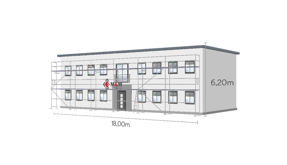 Baugerüst 18x6,2 m Gerüst 111,6 qm Stahlböden Stirnrahmen # in Schwäbisch Hall