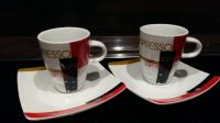 2 Espressogarnituren/-tassen in rot schwarz weiß Chemnitz - Schloßchemnitz Vorschau