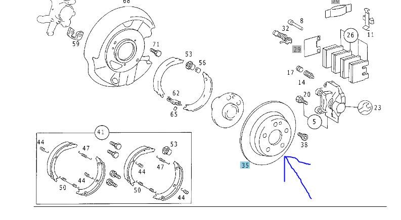 Original Mercedes Benz A2104230812  Bremsscheibe Hinten  * in Zeitz