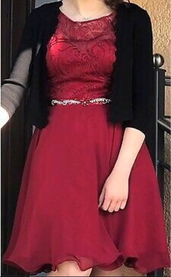 Kleid Konfirmation, Hochzeit, Jugendweihe Größe 38 Farbe rot in Heroldishausen