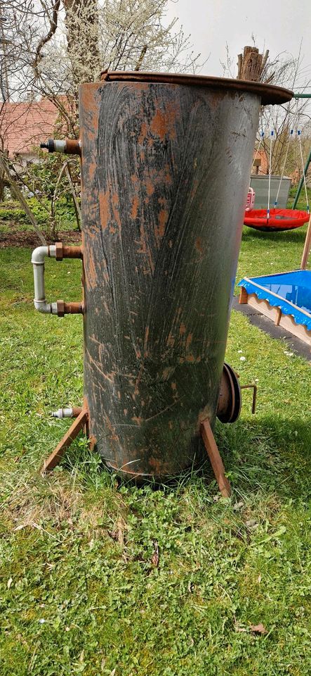 Selbstgebaute Poolheizing in Lamerdingen