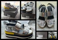 Laura Bellariva Sandalen Sommerschuhe Plateausandalen silber-bunt Bayern - Grainet Vorschau
