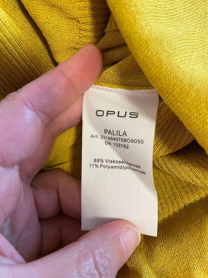 Opus Pullover V-Ausschnitt gelb senfgelb Gr. 42 in Herzebrock-Clarholz