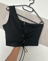 One Shoulder Crop Top Shirt Tanktop Oberteil S M Zara Rock Berlin - Spandau Vorschau