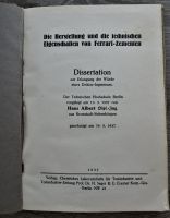 Dissertation 1937 TU Berlin Hans Albert über Ferrari Zement Schleswig-Holstein - Lübeck Vorschau