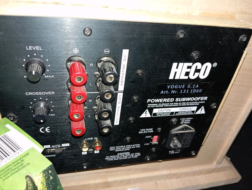 Hertz Woofer Lautsprecher Heco Verstärker System in Dreieich