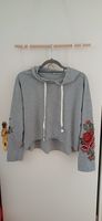 Grauer Crop Hoodie mit Stickerei, Gr S, SheIn Schleswig-Holstein - Heikendorf Vorschau