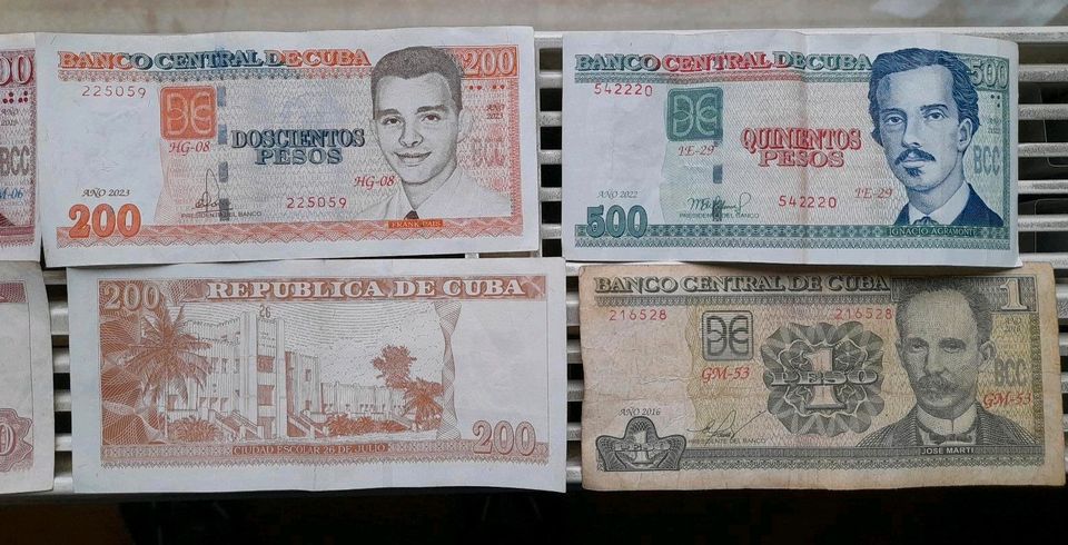 Kuba Cuba diverse Geldscheine,                  ab 1 EURO in Hamburg