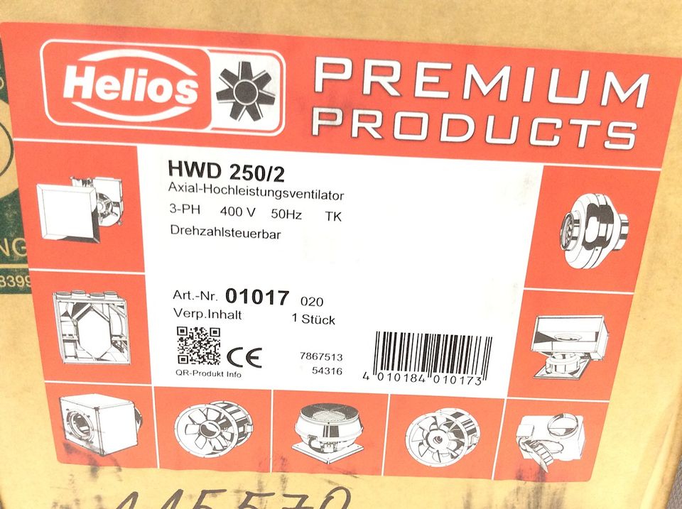 Helios HWD 250/2 Axial-Hochleistungsventilator 400V  TK OVP in Korschenbroich