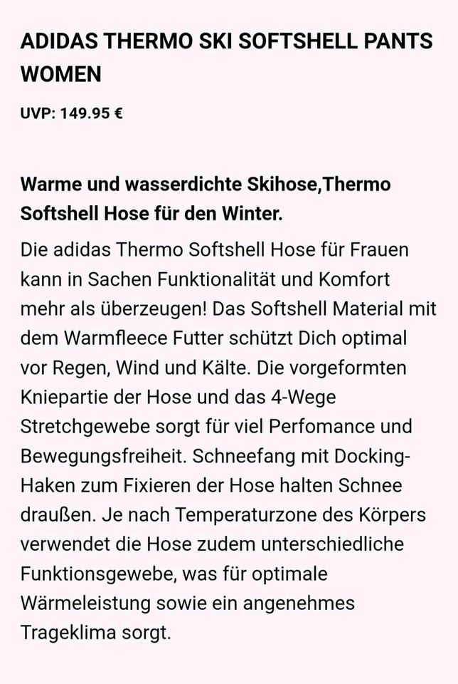 Neue Schneehose in Benshausen