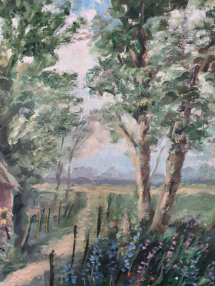 original Gemälde auf Leinwand Rügen Usedom Darß Fischerhaus in Mönchgut, Ostseebad
