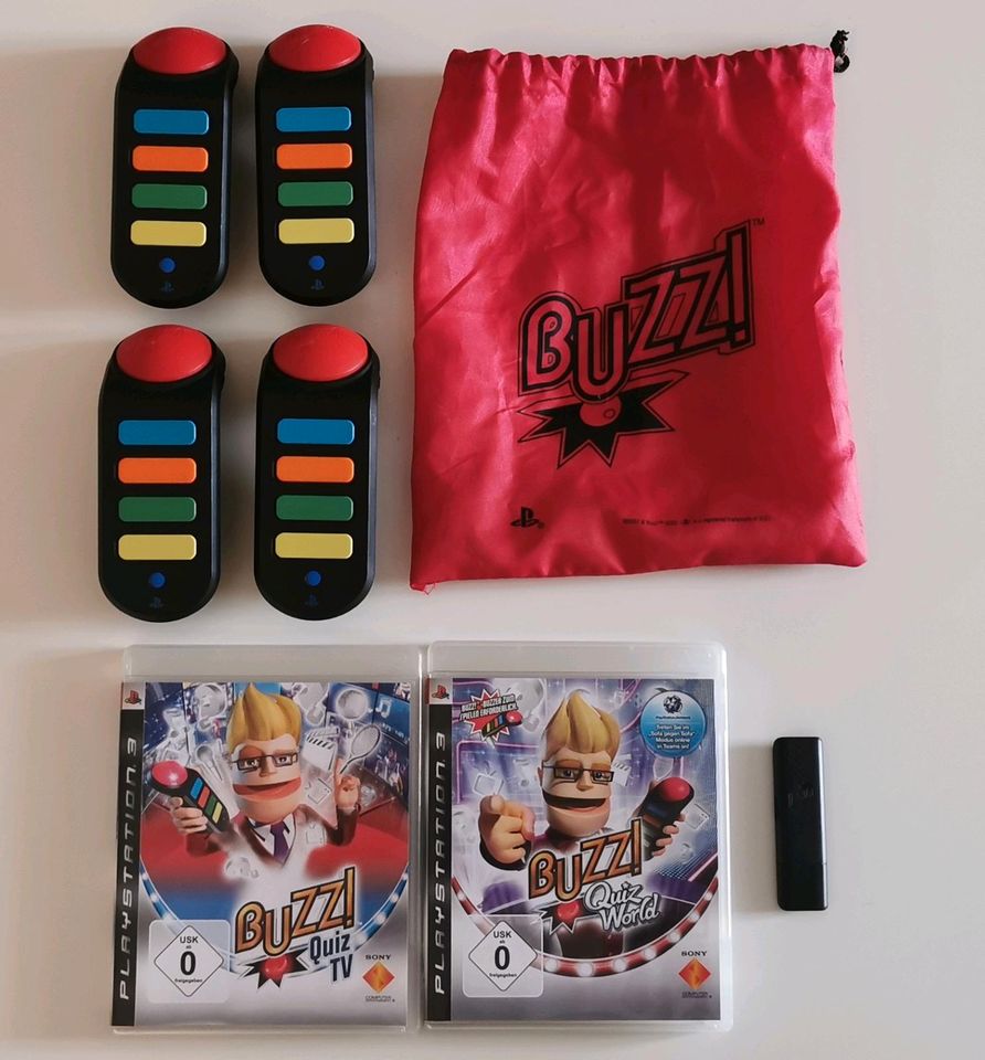 Buzz Quiz TV + Quiz World + Controller PS3 in Himmelkron