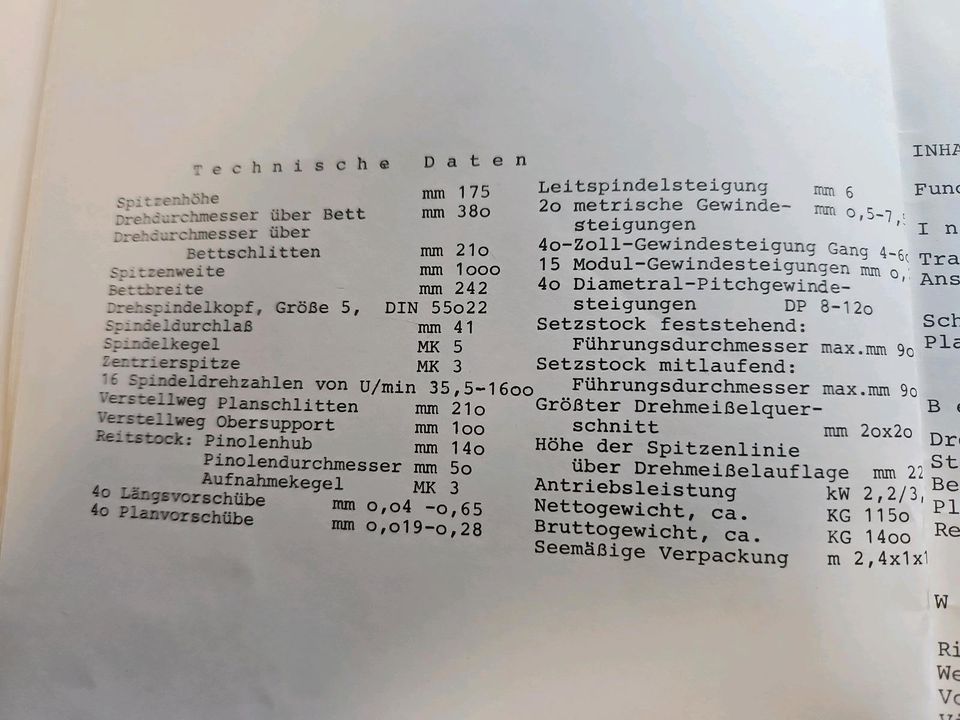 Drehmaschine/Drehbank IMATEC ID 175 in Arnstein
