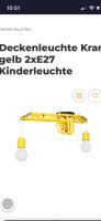 Deckenleuchte Kran gelb 2xE27 Kinderleuchte Baden-Württemberg - Weissach Vorschau
