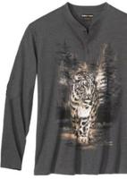 Langarm-Poloshirt Henleyshirt Leoparden-Motiv XL anthrazit *NEU* Bremen - Hemelingen Vorschau