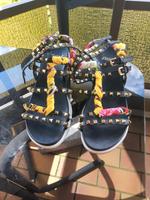 Sandalen ASHmit Nieten ,Tuch Schwarz/Bunt ,41 Nordrhein-Westfalen - Hilden Vorschau