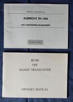 Für Funkgerät Albrecht RV100 Bedienungsanleitung Manual Hessen - Wanfried Vorschau