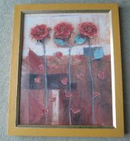 Rote Rosen Bild Rahmenbild mit Glasscheibe 28 cm x 34 cm TOP Niedersachsen - Hildesheim Vorschau