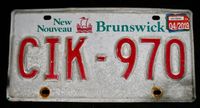 NUMMERNSCHILD MIT PLAKETTE - ORIG. AUS NEW BRUNSWICK KANADA (8) Sachsen - Elsterheide Vorschau