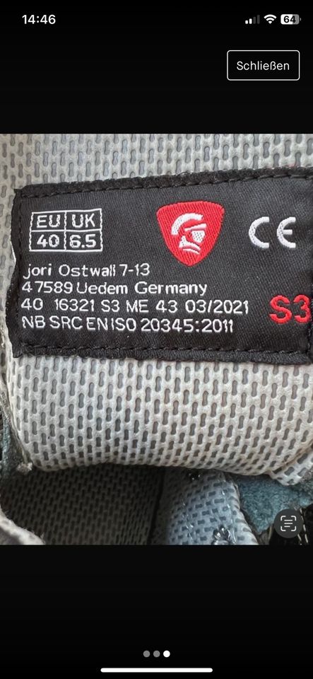 JORI Sicherheitsstiefel S3 ACHIM 16321 Größe 40 in Köln - Nippes | eBay  Kleinanzeigen ist jetzt Kleinanzeigen
