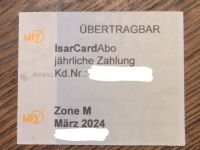 März 2024 - Zone M - MVG/MVV Isarcard / Monatskarte München - Schwabing-West Vorschau
