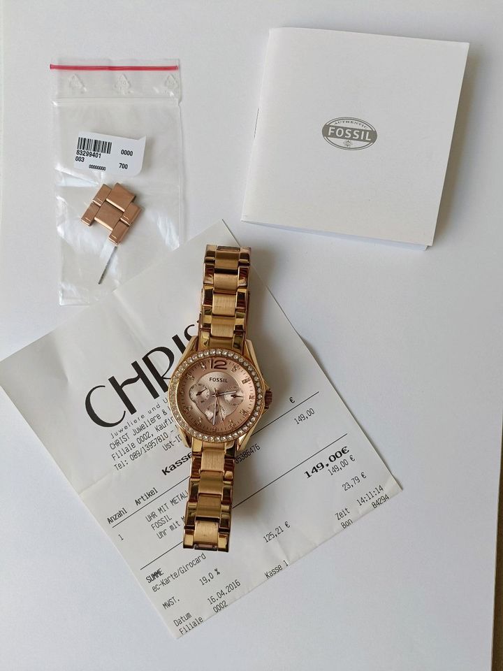 Uhr Armbanduhr FOSSIL gold in Bünde