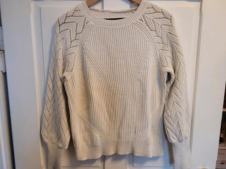 Pullover Vero Moda M Creme Frühling Baumwolle Strick Pulli in St Martin (Pfalz)