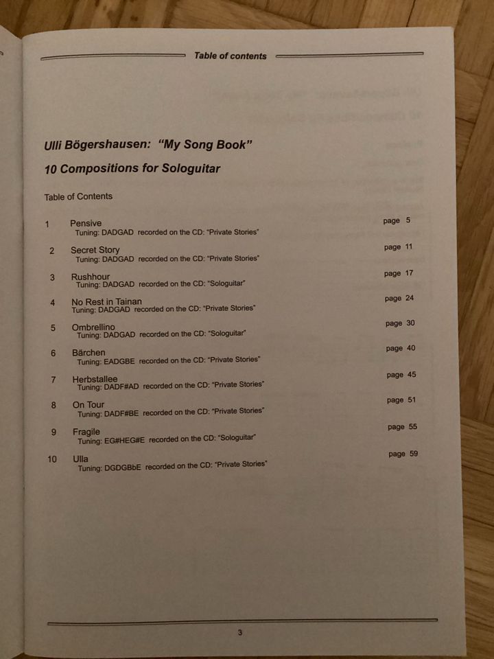Ulli Bögershausen - My Songbook TAB in Bad Sobernheim