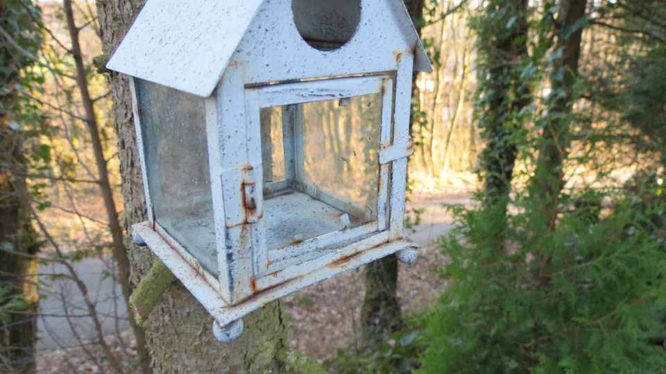 Süsses Metallhäuschen mit Glasscheiben/Teelichthalter, Shabby in Kaiserslautern