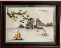 Bild bestickt Halong Bay Vietnam 50 x 36 hinter Glas Baden-Württemberg - Bad Waldsee Vorschau