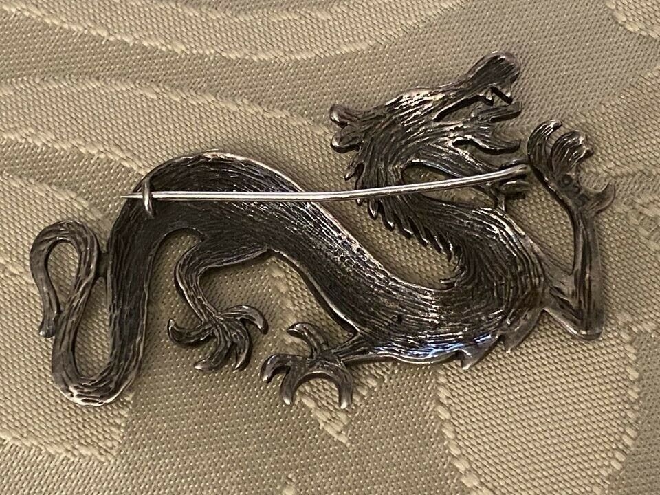 alte Sterling Silber Brosche Drache mit Makisetten in München