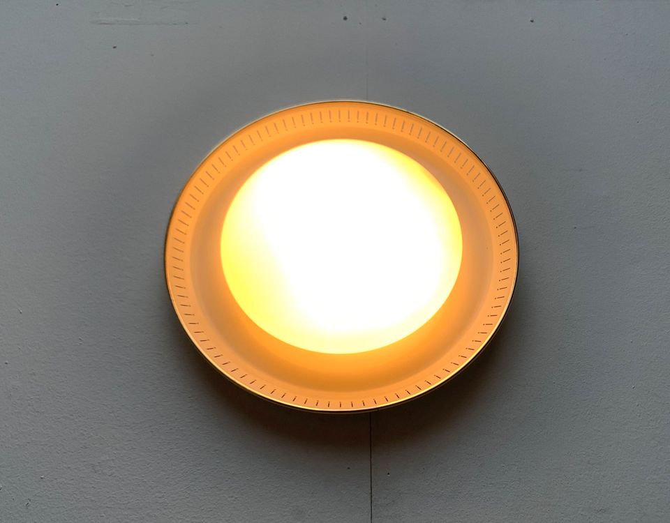 Mid Century Plafoniere Ceiling Wall Lamp zu 60er Stilnovo Italian in Hamburg