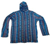 Flauschige Hippie Jacke mit bunten Streifen in Blau, UNISEX Bayern - Straubing Vorschau