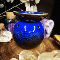 Duftlampe Keramik Hexenkreis Wachslampe schwarz blau glänzend 15€ Rheinland-Pfalz - Hilst Vorschau