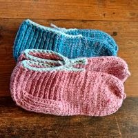 Oma Opa Bettschuhe Sofa Socken Hausschuhe Handarbeit gestrickt Hessen - Erbach Vorschau