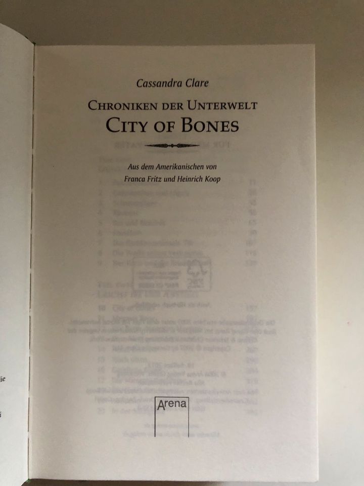 Cassandra Clare City of Bones Chroniken der Unterwelt in Berlin