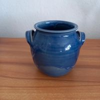 Gefäß Topf mit Henkel blau Höhe ca. 11,5 cm Niedersachsen - Oetzen Vorschau