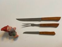 Besteck Set 2 Messer + 1 Fleischgabel mit Holzgriff VINTAGE Niedersachsen - Georgsmarienhütte Vorschau