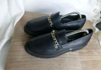 Neu LaShoe Chunky Leder Loafer Damen 37 schwarz Düsseldorf - Bilk Vorschau