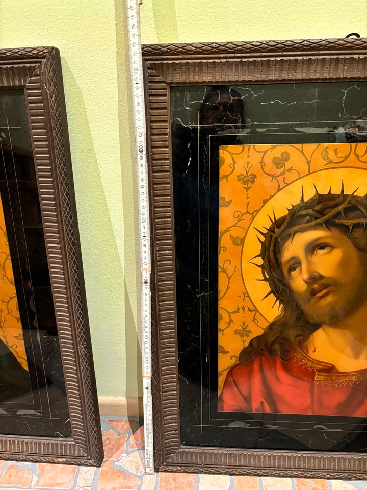 2 antike Heiligenbilder 73 x 60 cm in Oy-Mittelberg