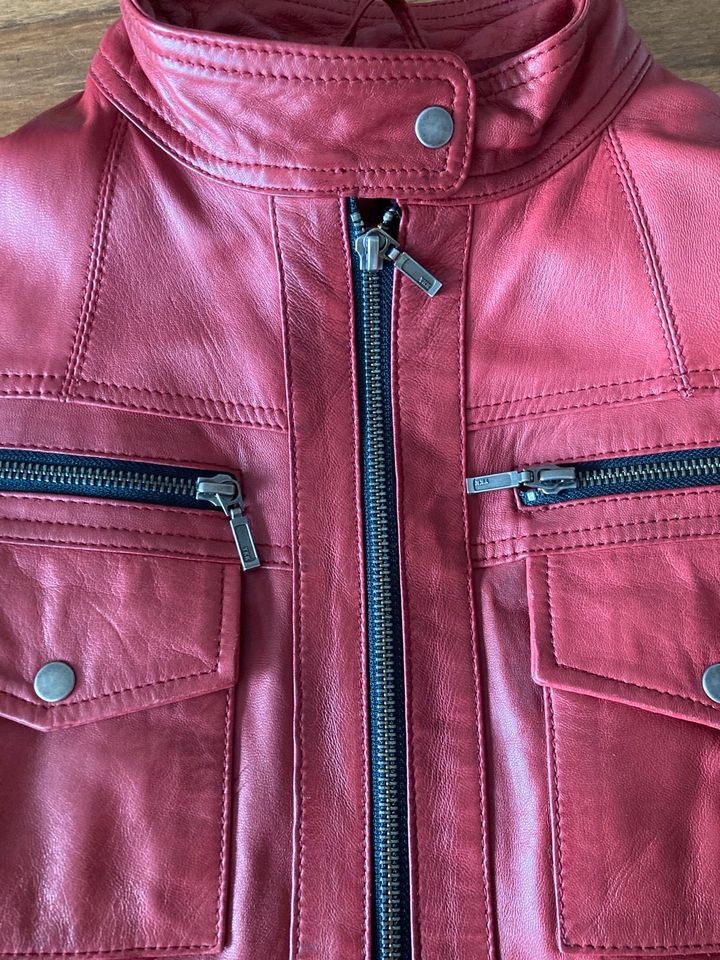 Lederjacke Damen rot 36-38 Bikerjacke in Dortmund