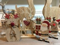 Landhaus Hirsch Elch Rein-deer Rehe Holz-Figur Weihnachten shabby Rheinland-Pfalz - Erbes-Büdesheim Vorschau